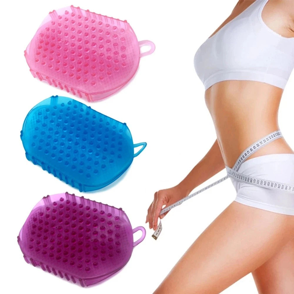 Soft Silicone Body Anti Cellulite Massage Glove Scrub Bath Shower Spa Tool UK