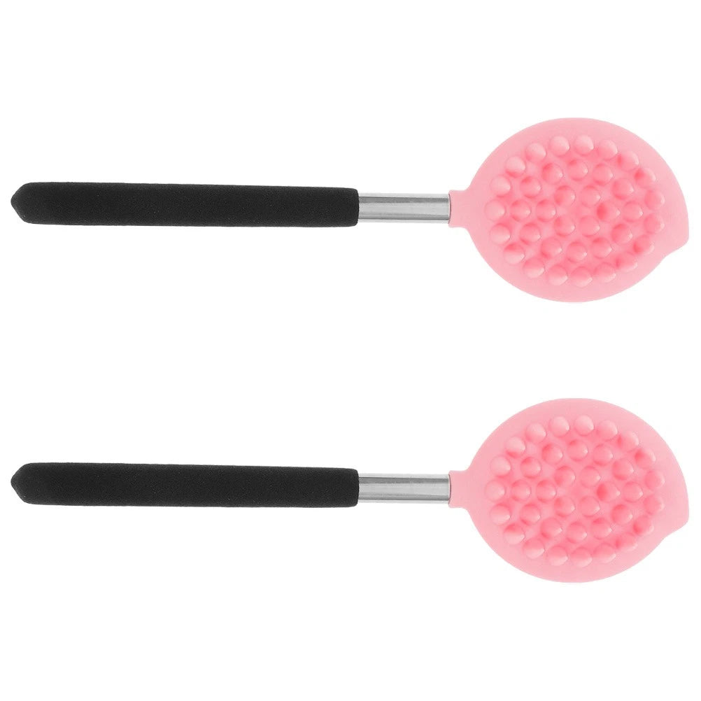 2 Pcs Bath Brush Child Shower for Body Ergonomic Silicone Scrubber