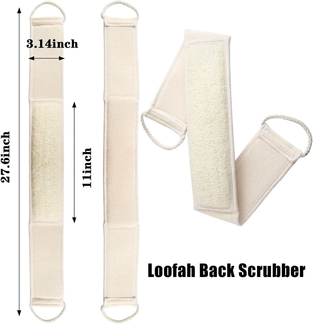 4pcs Natural Loofah Back Sponge Pads Body Scrubber Brush Loofa Bath Shower Spa
