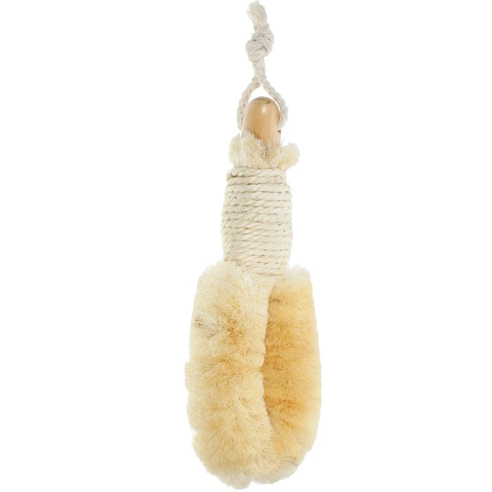 Sisal Shower Brush Body Exfoliator Scrubber Back with Handle Handheld Bath