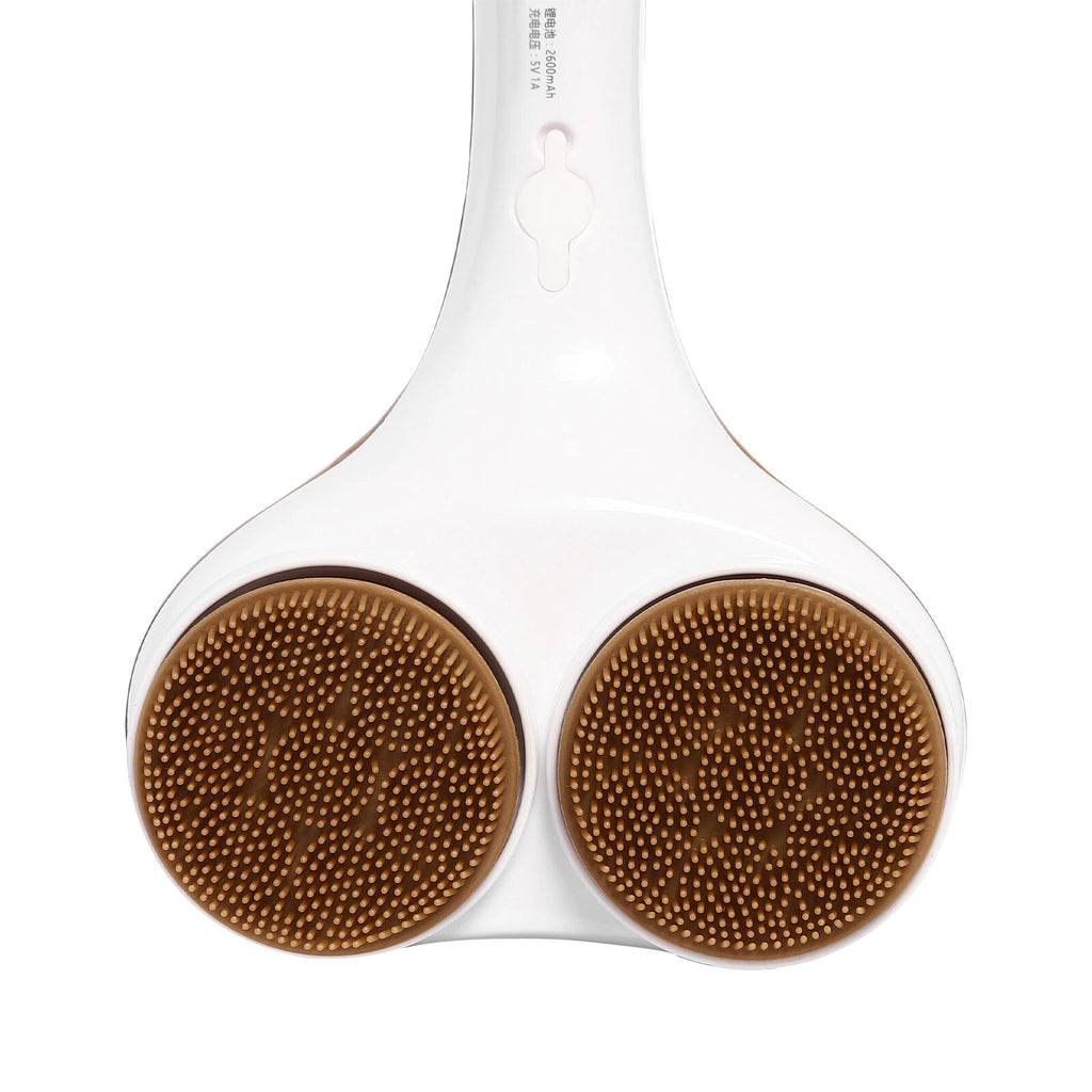 Electric Spin Scrubber Bath Brush Double Head Electric Rotation Body Brush