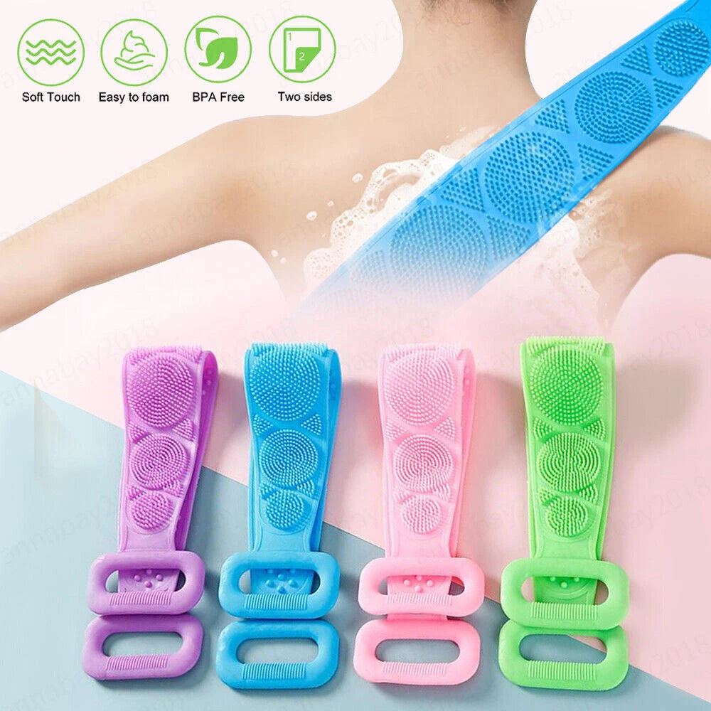 Back Scrubber Shower Exfoliating Silicon Body Brush for Shower, Bath & Massage