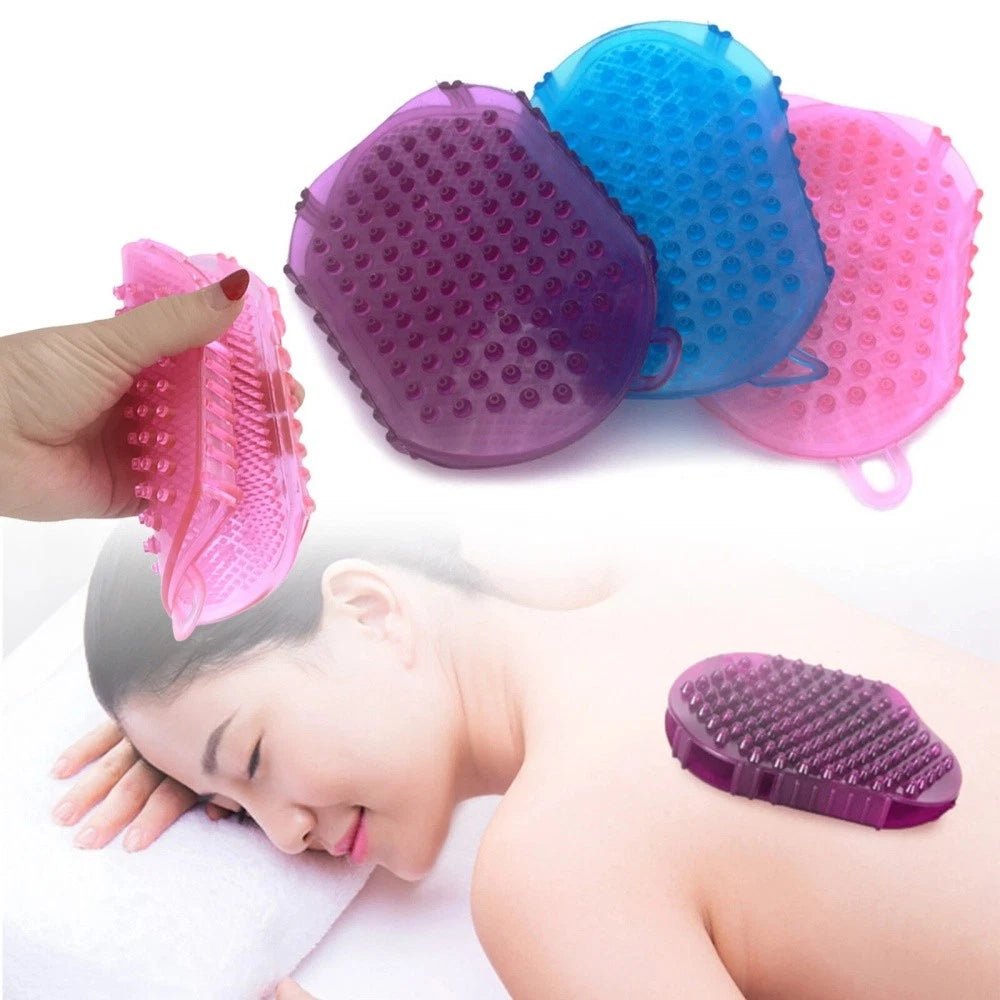 Soft Silicone Body Anti Cellulite Massage Glove Scrub Bath Shower Spa Tool UK
