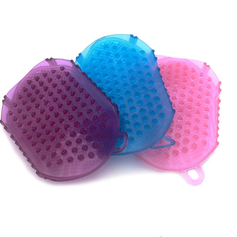 Soft Silicone Body Anti Cellulite Massage Glove Scrub Bath Shower Spa Tool UK