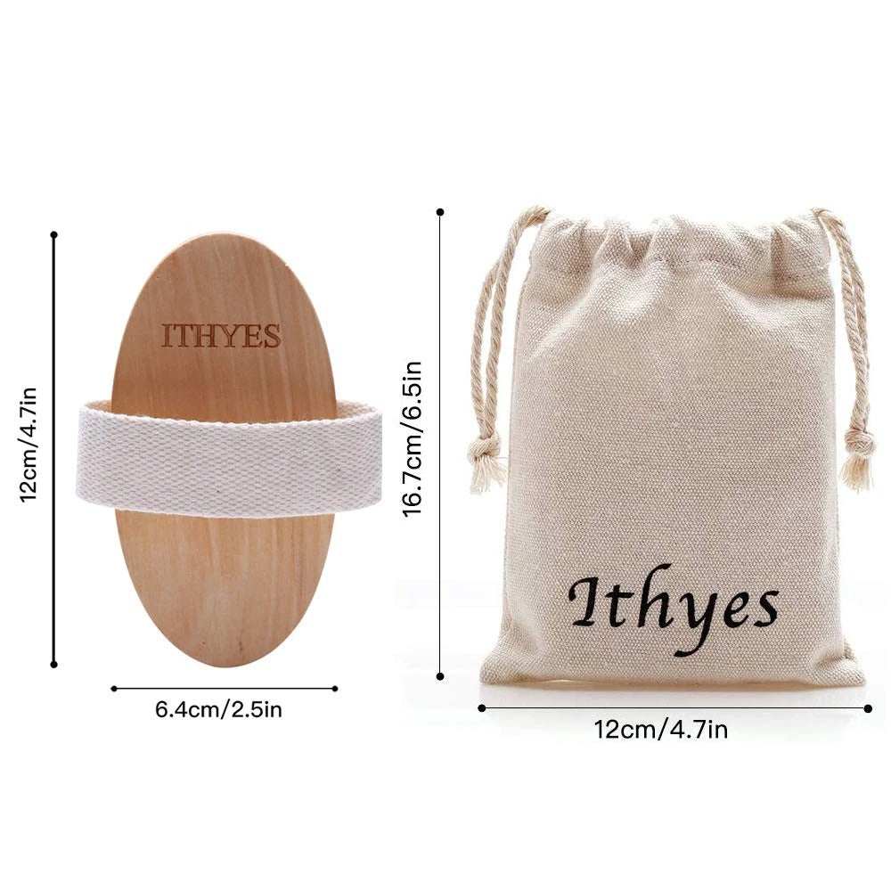 Dry Brushing Body Brush Exfoliating Brush Natural Bristle Bath Brush for