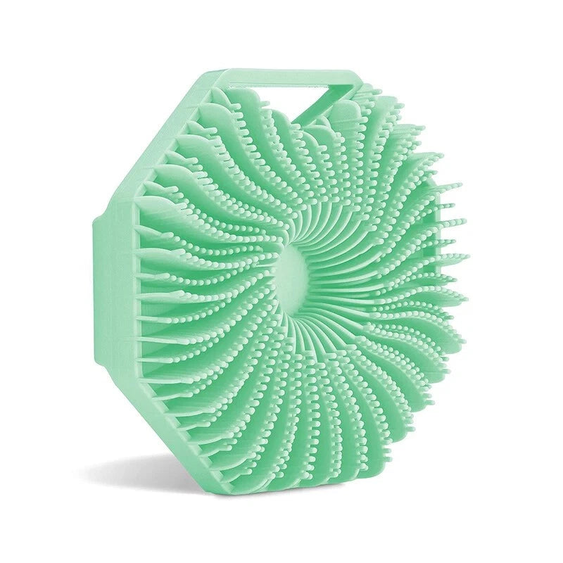 2 in 1 Silicone Body Shower Scrubber Wash Exfoliator Brush Scalp Massager US