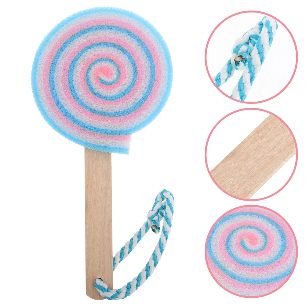 Sponge Brush Lollipop Child Body Scrubber for Kids Children's Bath