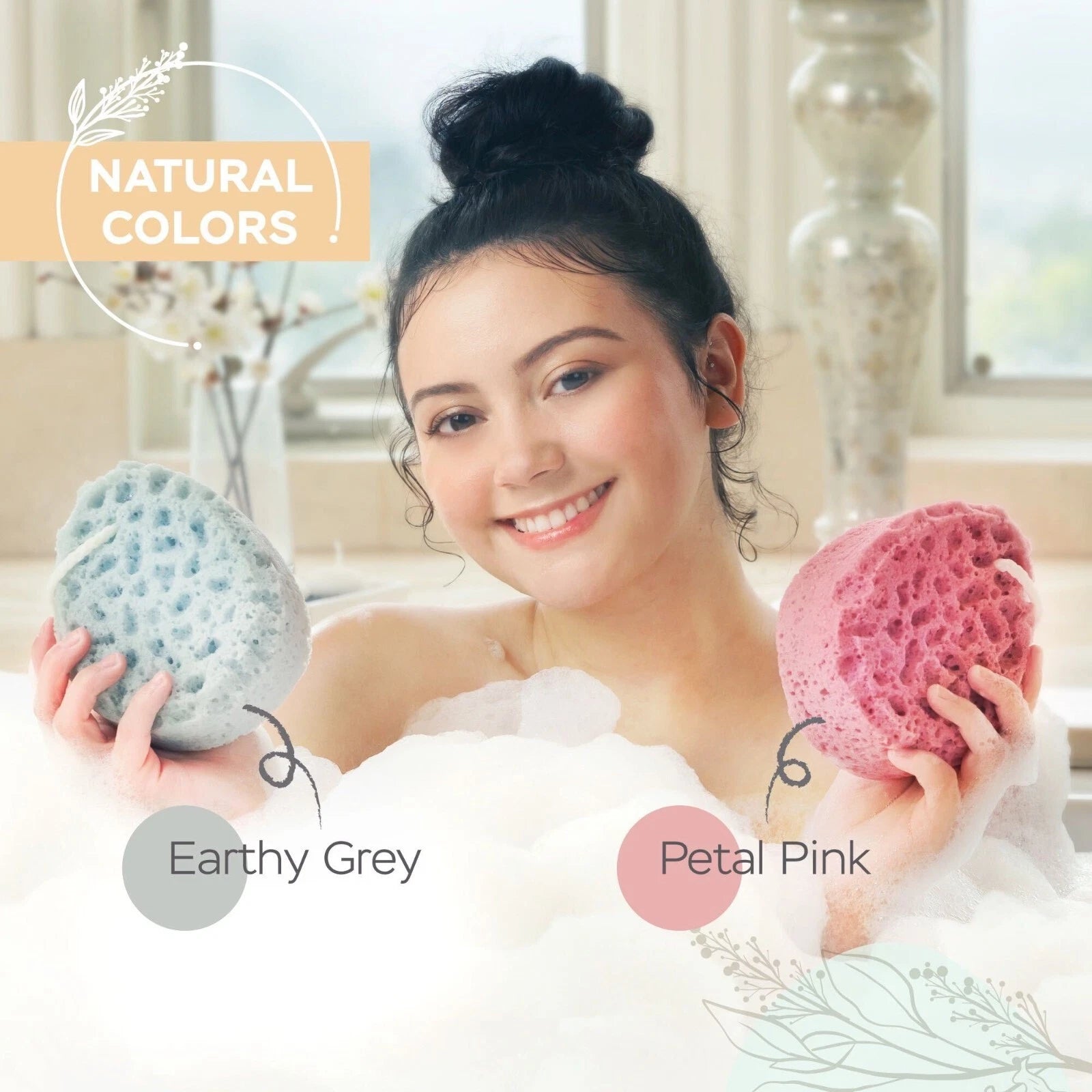 Spongentle Ultra Soft Body Loofah Sponge 2 Pack for Bath and Shower