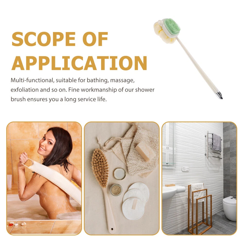 Back Brush Long Handle Shower Bath Brush Back Scrubber Exfoliation Shower Brush