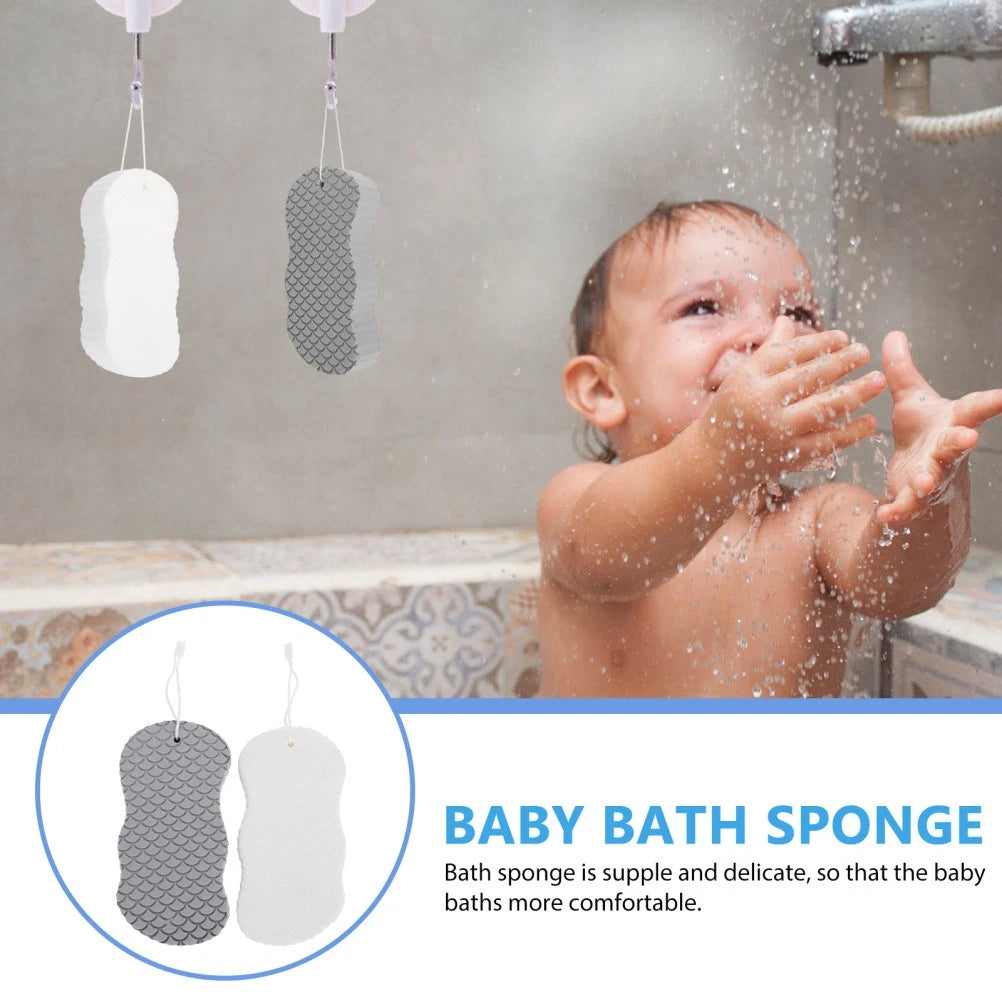 2 Pcs Baby Bath Sponge Shower Puff Sponges for Kids Toddler Brush