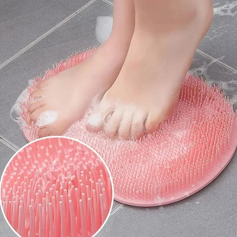 Shower Foot Back Scrubber Massage Pad Body Bath Soft Brush Mat Cleaning Bath