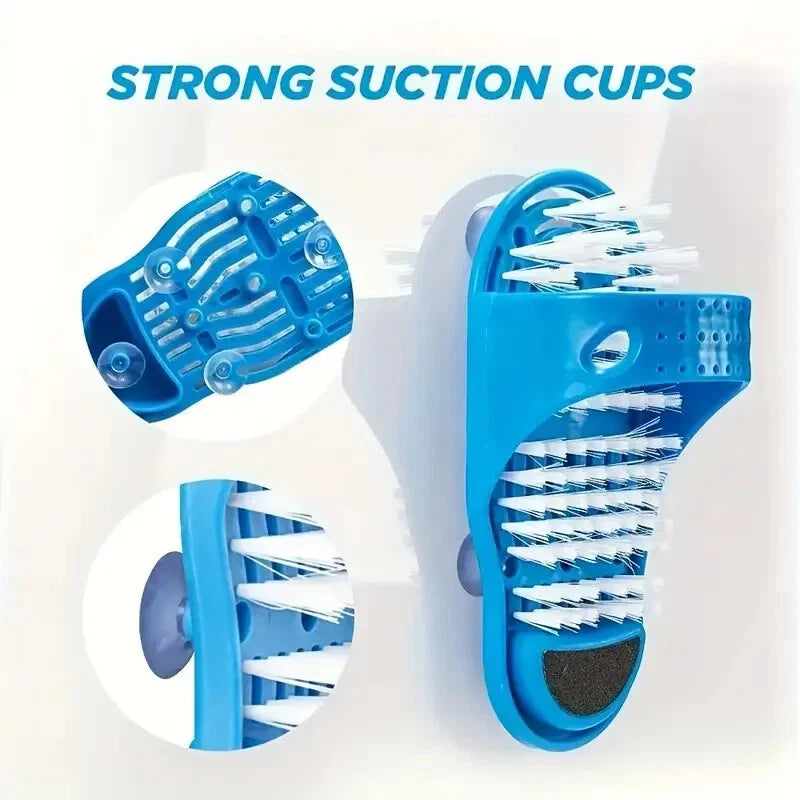 2 in 1 Foot Scrubber Brush Slipper Bath Shower Spa Easy Clean UK Seller