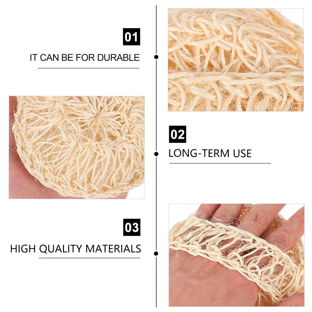 2 Pcs Sisal Bath Brush Body Brushes Skin Cleaning Mother Man Scrubber