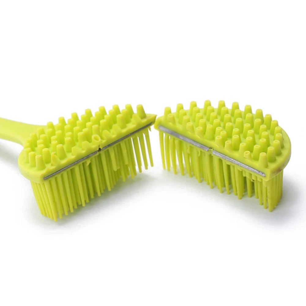 Bath Brush Man Body Scrubber Exfoliator Silicone Shower Long Handle