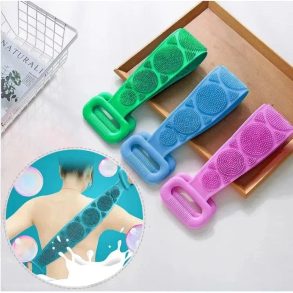 Silicone Body Scrubber – Gentle Exfoliating Shower & Bath Brush for Cleansing