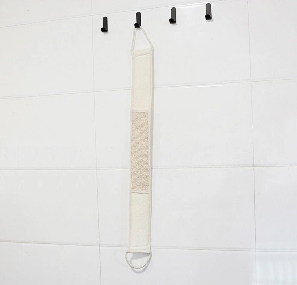 Back Scrubber Exfoliating Body Loofah Brush Bath Shower Double Sided Long Belt