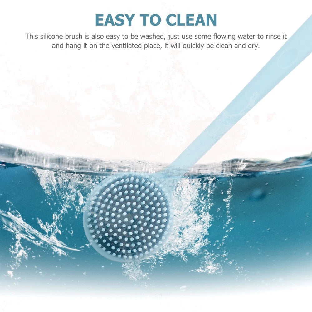 Silicone Bath Brush Man Back for Shower Body Scrubber with Handle
