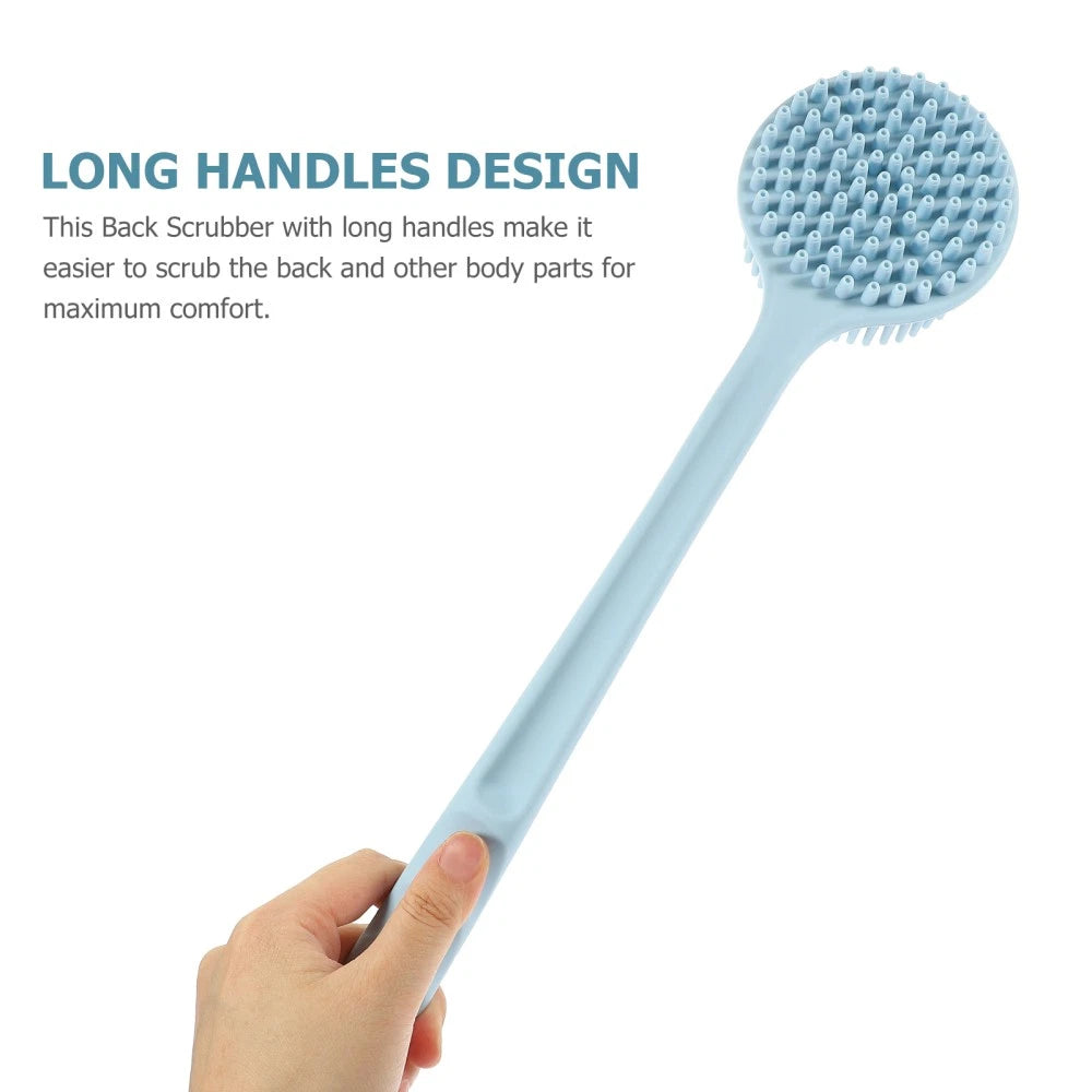 Silicone Bath Brush Man Back for Shower Body Scrubber with Handle