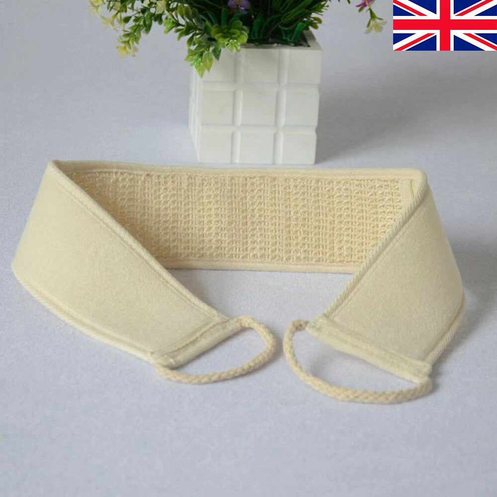 Back Scrubber Exfoliating Body Loofah Brush Bath Shower Double Sided Long Belt