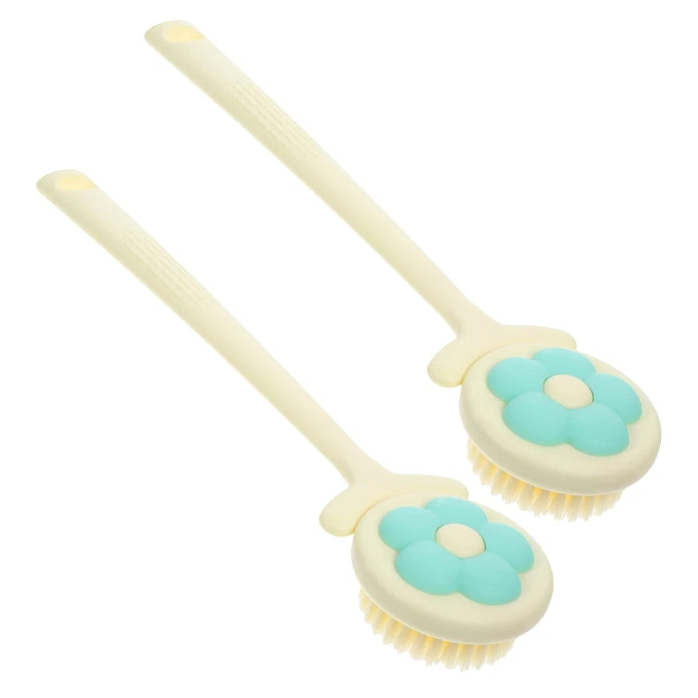 2 Pcs Flower Bath Brush Man Back Lotion Applicator for Men Exfoliator