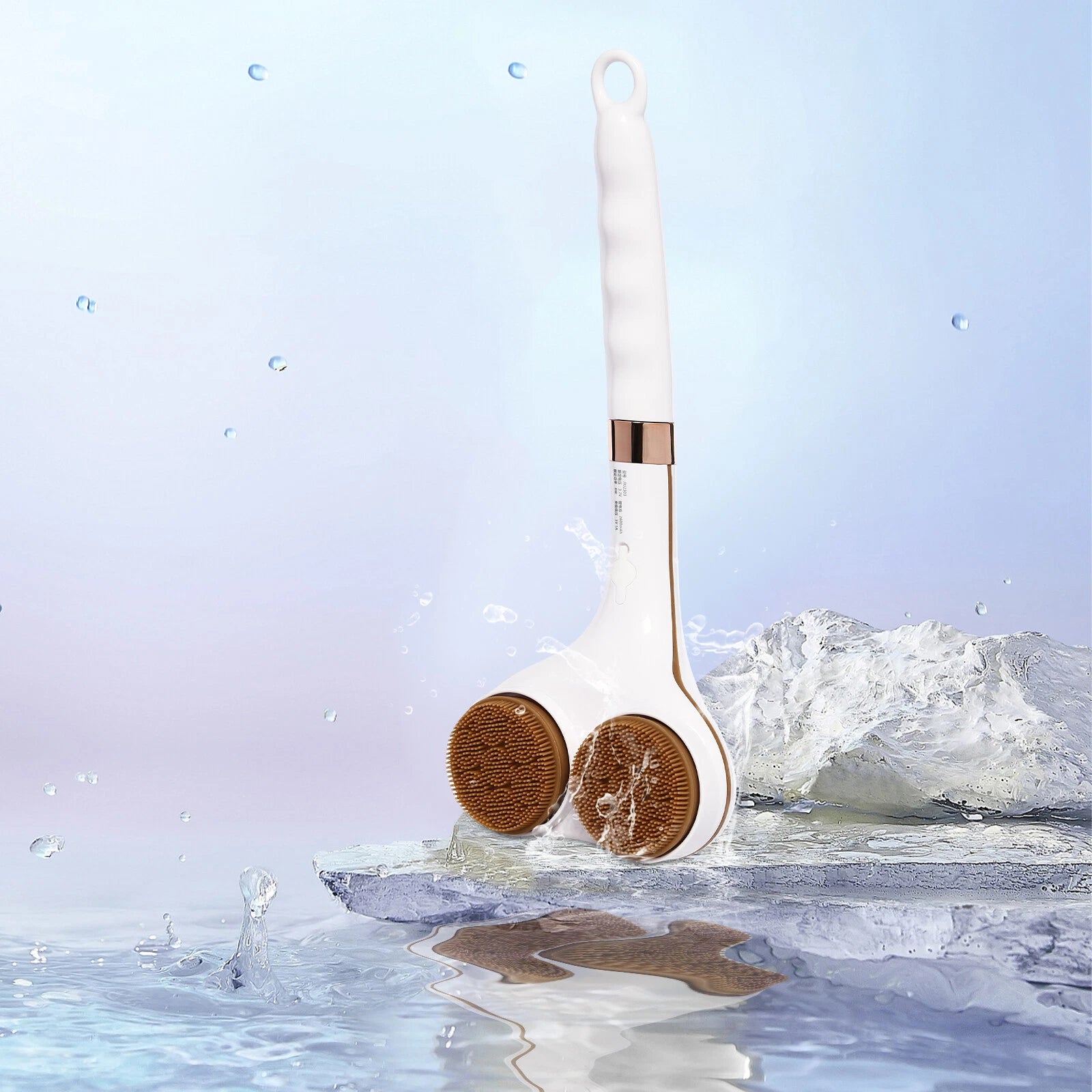 Electric Spin Scrubber Bath Brush Double Head Electric Rotation Body Brush