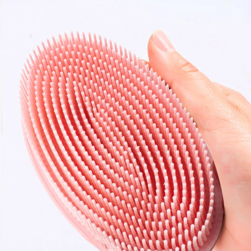 Silicone Bath Brush Soft Hygienic Exfoliating Shower Washing Comb Massage Tool