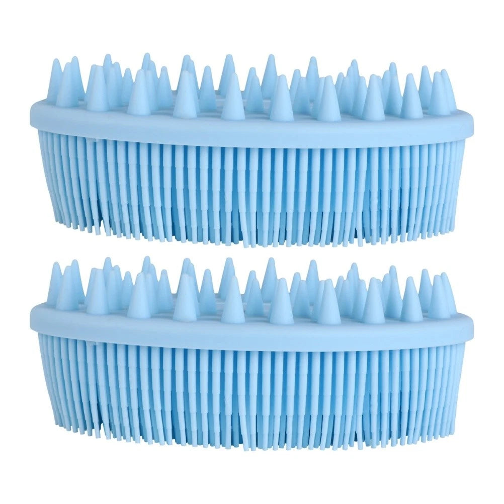 2 Pcs Bath Massage Brush Baby Silicone Brushes Shower Cleaning Scrubbers