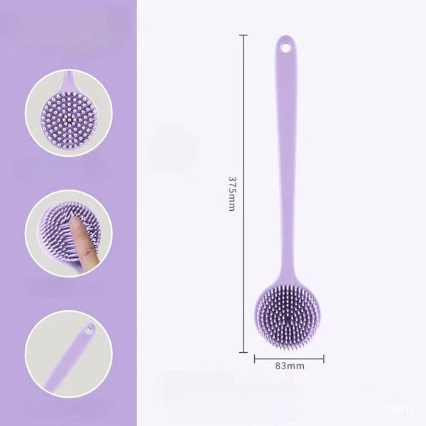 Bath Shower Brush with Handle – Soft Back Scrubber & Exfoliating Skin Massager
