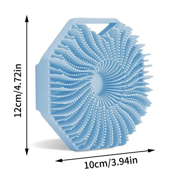 2 in 1 Silicone Body Shower Scrubber Wash Exfoliator Brush Scalp Massager US