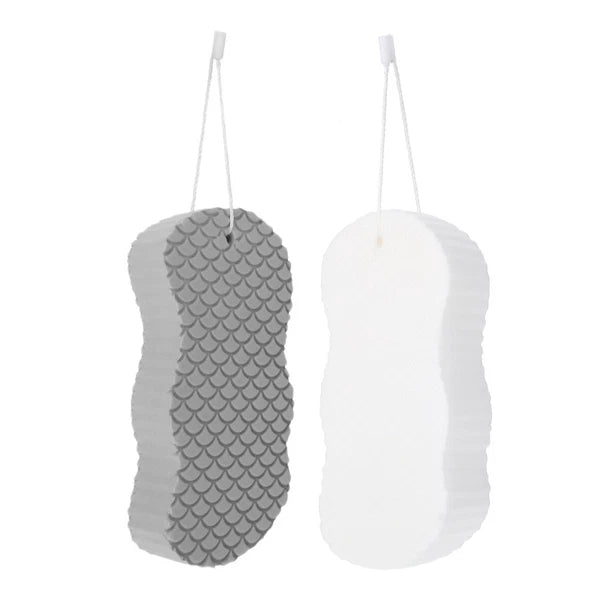 2 Pcs Baby Bath Sponge Shower Puff Sponges for Kids Toddler Brush