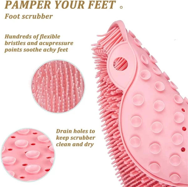 Shower Foot Back Scrubber Massage Pad Body Bath Soft Brush Mat Cleaning Bath