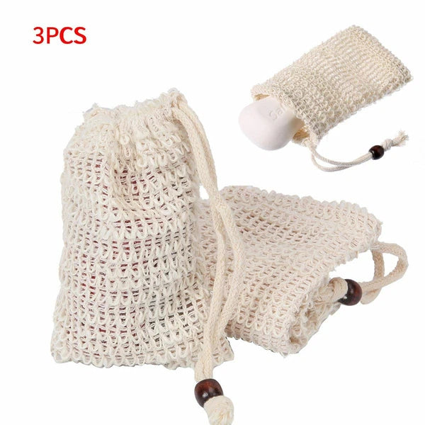 Soap Saver Bag Natural Sisal Exfoliating Soap Pouch for Foaming Drying Soap Bars