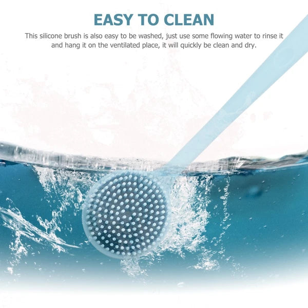 Silicone Bath Brush Man Back for Shower Body Scrubber with Handle
