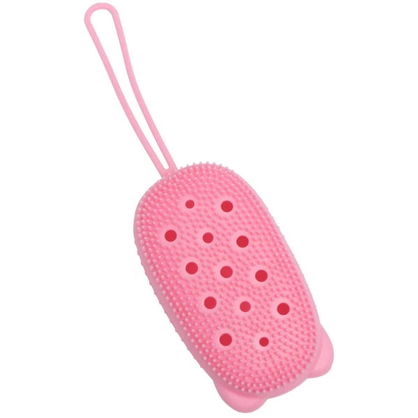 Automatically Soak Bath Scrub Silicone Bath Brush Soap Storage Bath Tool