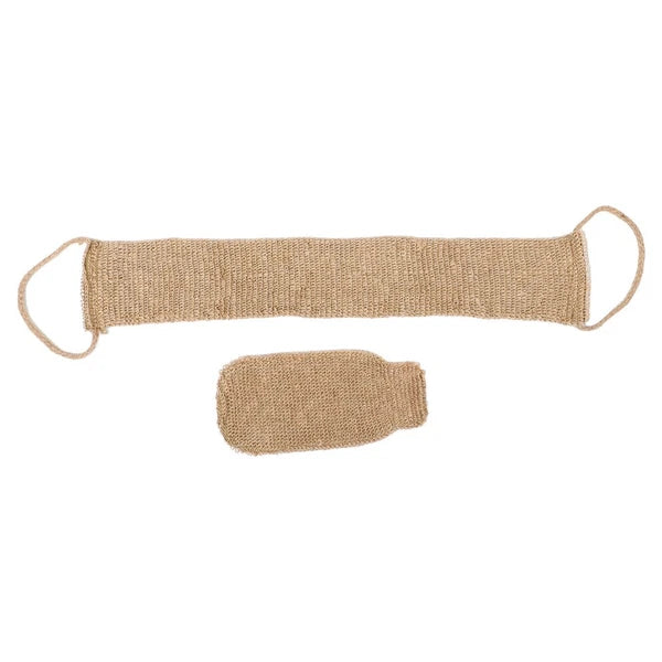 2 Pcs Back Rub and Bath Brush Cleaning Glove Body Exfoliator Scrubber Loofah