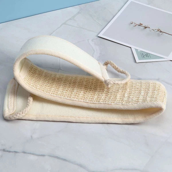 Back Scrubber Bath Shower Strap Loofah Spa Skin Brush Sponge Body Exfoliating