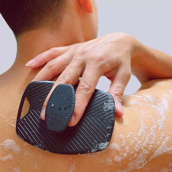 Silicone Body Scrubber - Exfoliating Loofah Shower Scrubber for Men - Travel