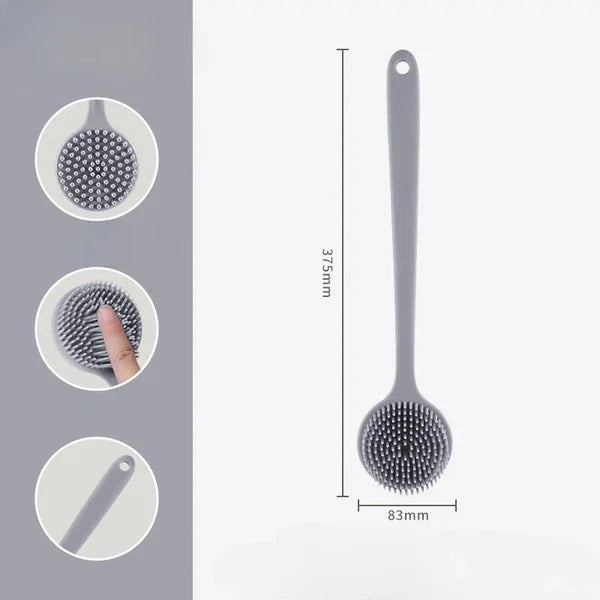 Bath Shower Brush with Handle – Soft Back Scrubber & Exfoliating Skin Massager