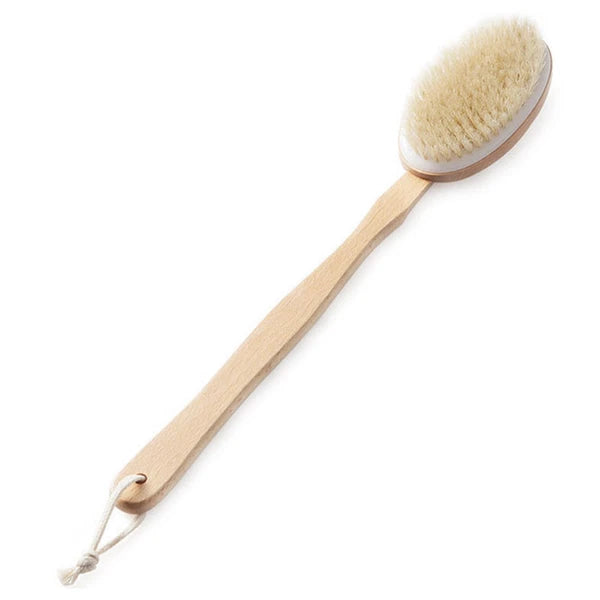 Premium Natural Bristle Bath Shower Body Back Cleaning Tool Spa Scrubber Brush