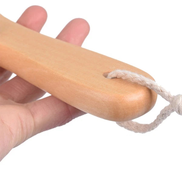 1pc Wood Handle Bath Body Brush Bristle Brush Exfoliating Back Scrubber Shower