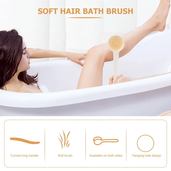 Back Scrubbing Brush Bath Scrubber Brushes Long Handles for Elderly Body