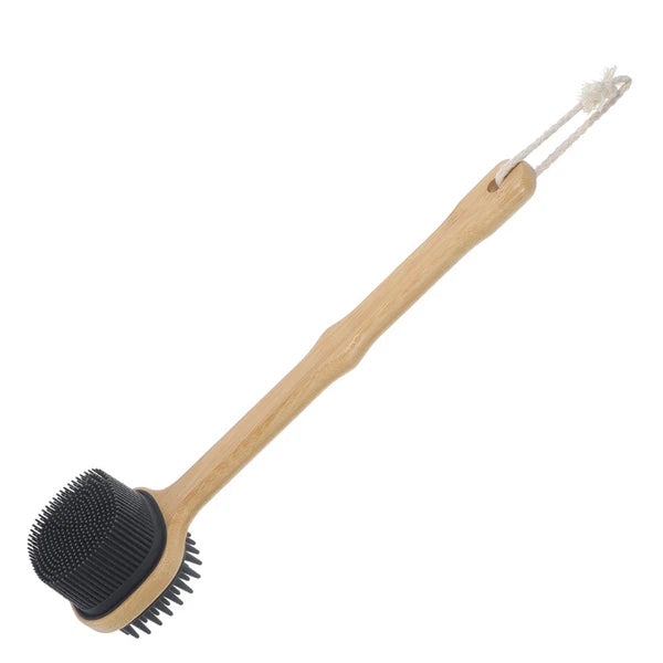 Bath Brush Elderly Exfoliating Back Scrubber Silicone Body with Handle