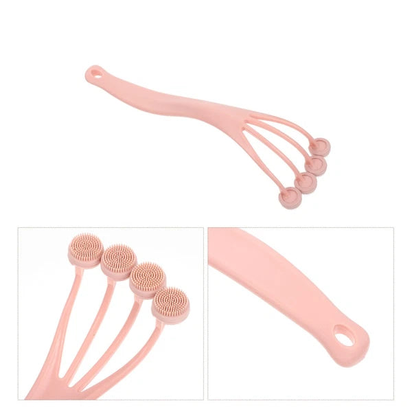 Exfoliating Bath Brush Back Scrubber Bathing Long Handle for Shower