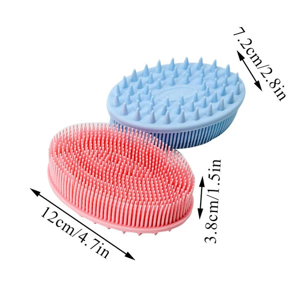 Silicone Bath Brush Soft Hygienic Exfoliating Shower Washing Comb Massage Tool