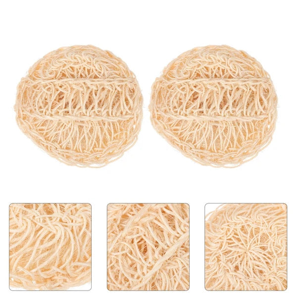 2 Pcs Sisal Bath Brush Body Brushes Skin Cleaning Mother Man Scrubber