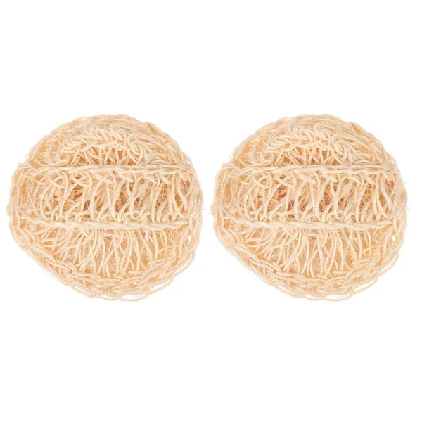 2 Pcs Sisal Bath Brush Man Mother Shower Balls Scrubber for Body