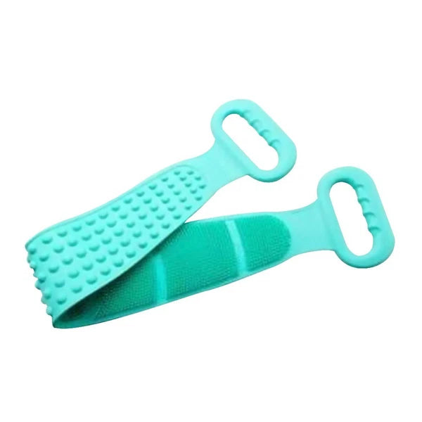 Silicone Bath Towel Rub Body Brush Shower Pull Back Strip Scrubber Exfoliat Lot
