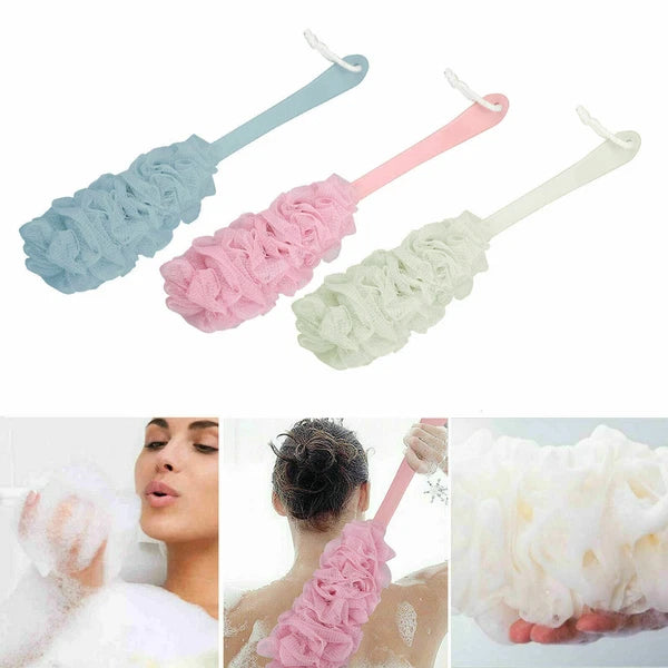 US Bath Brush Loofah Shower Sponge Long Handle Back Scrubber Body Exfoliating