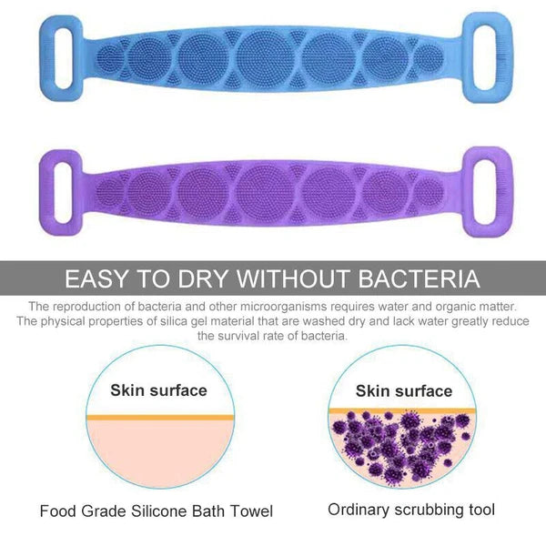 Back Scrubber Shower Exfoliating Silicon Body Brush for Shower, Bath & Massage