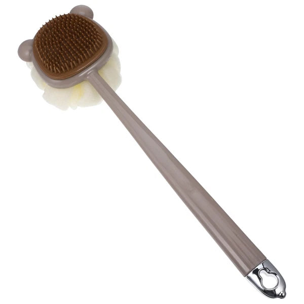 Long Handle Bath Brush Dual Sided Body Scrubber for Gentle Cleaning in Shower
